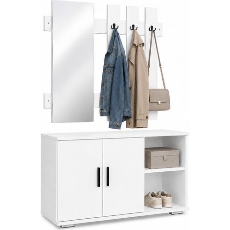 Conjunto de armario para pasillo con banco Gados XL 132x90x33 - VCM (1/2)