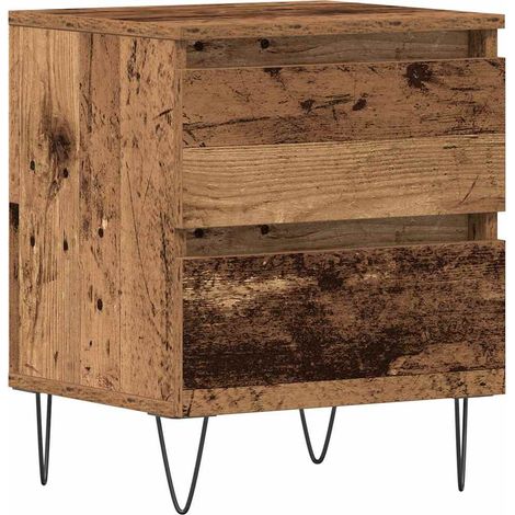 Maison Exclusive - Nachttisch mit Schubladen Altholz 40 x 35 x 50