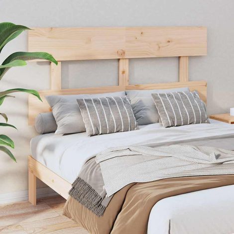 vidaXL Cabecero de cama madera maciza de pino 144x3x81 cm (1/5)
