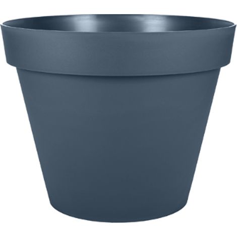 Pot de fleur Toscane POP Ø 25 x 20,6 cm rond - 6 Litres - Bleu Jean - EDA