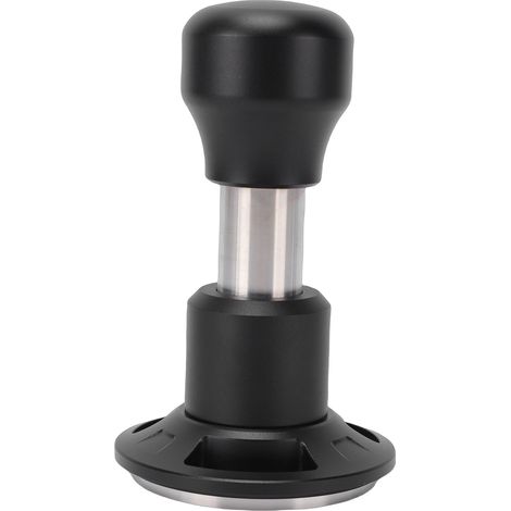 Tasseur à Café Inox 304 Noir Ergonomique Base Filetée 58,5mm avec 3 Bases Plates pour Extraction Uniforme et Précise (1/5)