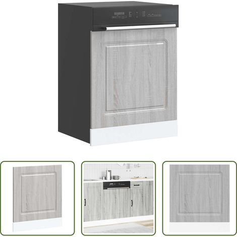 vidaXL Bois d'ingénierie - Panneau de lave-vaisselle Kalmar sonoma gris 60x1,5x67 cm (1/5)