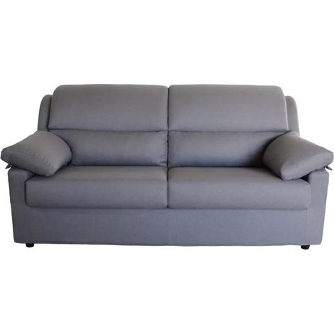 divano 3 posti bellahome "firenze" grigio tessuto sfoderabile e antimacchia, 190x95x93 cm (1/4)