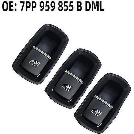 Bouton de commande de lève-vitre avant neuf pour Porsche Cayenne S GTS 911 958 718 Macan Boxster Panamera Coupé Carrera Cayman Turbo Panneaux de porte intérieurs &--7PP959855BDML-3 pièces (1/5)