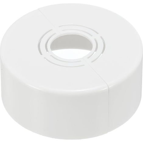 Brida divisora ​​de montaje en pared de 0,8/1/1,3 pulgadas, placa de cubierta redonda de ABS recortable de 1,2 pulgadas de espesor para grifo y tubería de agua, color blanco (1/5)