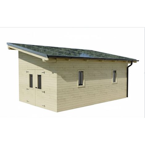 Casetta a Pannelli 120x120 abete THT con impianto fotovoltaico Wattoit 6kW