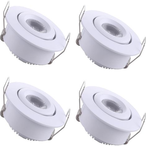 4 Mini Spot Encastrable LED Plafond Spot encastré Lampe 1W Blanc Chaud 3000K pour Vitrine,Plafond,Cuisine,Placard,DIY éclairage etc (1/5)