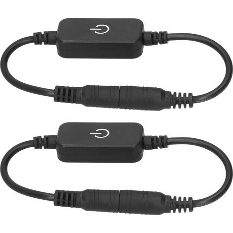 Variateur LED tactile 2 pièces pour contrôle On/Off et intensité bande 5V‑24V couleur simple (1/5)