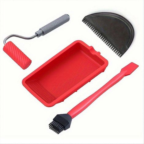 Kit de 4 applicateurs de colle en silicone, ensemble de pinceaux à colle en silicone réutilisables pour le travail du bois (1/5)