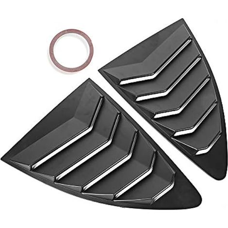 2 pièces Panneau de becquet de persiennes de fenêtre arrière adapté pour 86 GT86 2013-2019 (1/4)