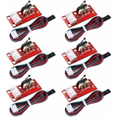 6 Pièces Interrupteur de Fin de Course Mécanique End Stop pour l'imprimante 3D RepRap Prusa Mendel CNC Arduino Mega 2560 RAMPS 1.4 (1/4)