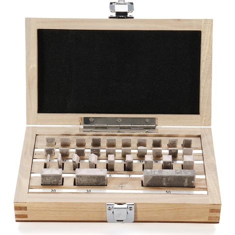 32 Stück metrischer Messblock aus Stahl Drehlehre Güteklasse 0 Schiebe-Jo-Blöcke 1.005–50 mm Messwerkzeuge