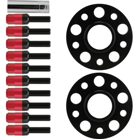 Kit d'entretoises de roue M14x1,25 avec bride de 20 mm pour BMW Série 1 F40 (2019-2020) - Rouge (1/5)