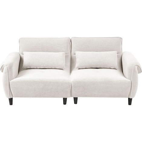 Sofa 3 Seater WETLAN Fabric Off-White (1/5)