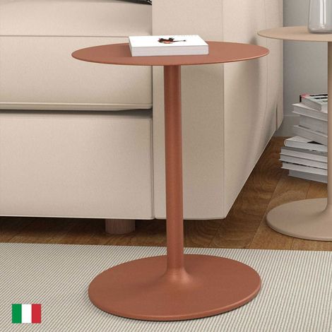Tavolino Caffe Rotondo L 40x50 h Made in Italy - Stilo Mattone (1/5)