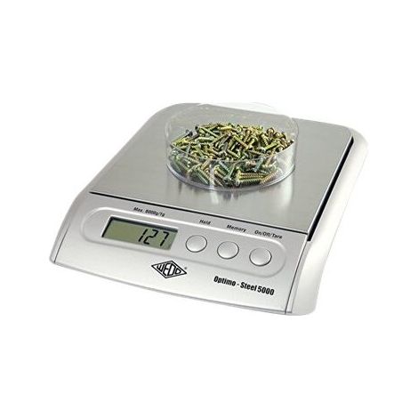 Outil de mesure électronique wedo optimo steel 5000 capacité 5 kg précision 1 g
