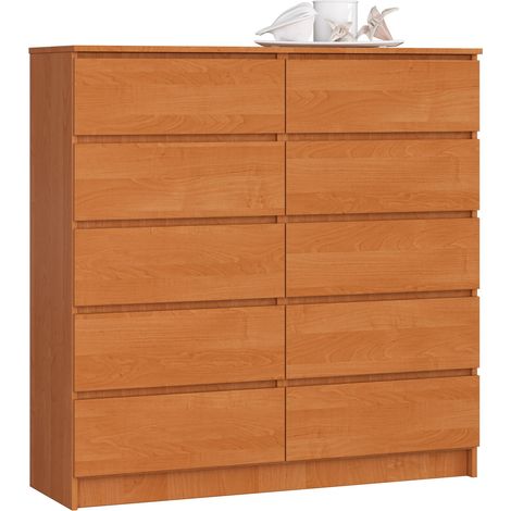 Cassettiera AKORD K120 Ontano 120 cm 10 cassetti 120x40x121 cm (1/7)