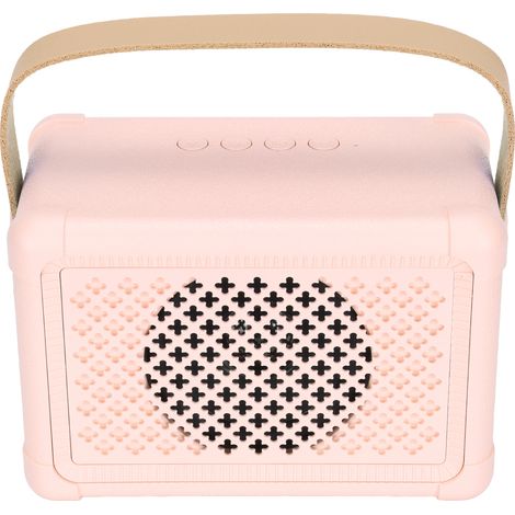 Enceinte Bluetooth rétro HiFi basses faible consommation d'énergie transmission rapide multifonction vintage sans fil rose (1/4)