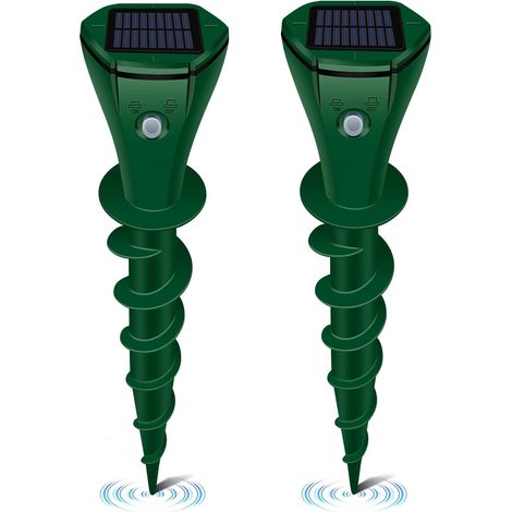 Solar-Ultraschall-Maulwurfvertreiber, 3 Modi, IP65 wasserdicht. Vertreibt Maulwürfe, Wühlmäuse, Taschenratten, Schlangen und Murmeltiere. Für Rasen/Garten/Bauernhof, Reichweite von 465 m².
