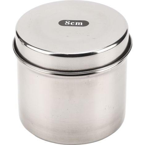 Boîte de rangement en acier inoxydable pour instruments dentaires et cosmétiques, 8 cm (1/5)