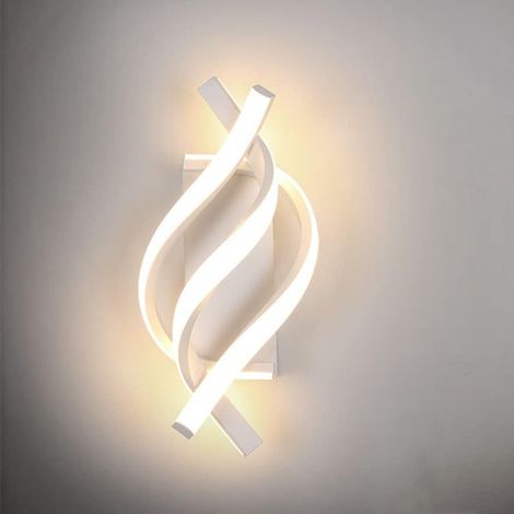 QAZQA Applique Murale Intérieur LED, 18W Moderne Lampe Murale, Éclairage Acrylique Luminaire Mural 1800LM Blanc Chaud 3000K pour Salon Chambre Hall Escalier (1/5)