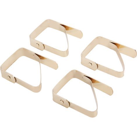 4 pièces attaches de nappe anti-glissantes en acier inoxydable, pinces de fixation 10,5x7 cm pour grandes tables (1/5)