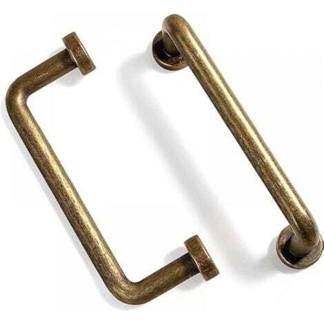 6 pieces antique brass kitchen cabinet handles - antique brass kitchen drawer pulls, furniture handle, 96mm hole spacing (1/5)