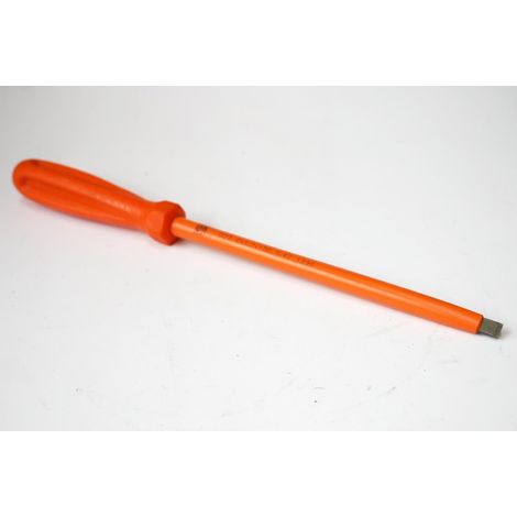 Tournevis plat 6x150mm isolé 1000V lame acier chromé manche orange pour vis tête fendue DERANCOURT
