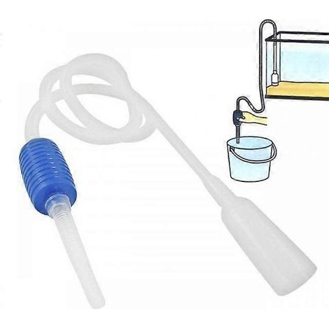 Pompe à vide semi-automatique pour le changement d'eau d'aquarium, le transfert de liquide et le nettoyage du filtre d'aquarium. (1/4)