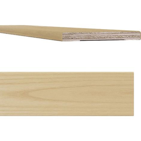 Coprifilo / Mostrina piatta impiallacciata lunghezza 80 x 12 x 2250 mm / Frassino