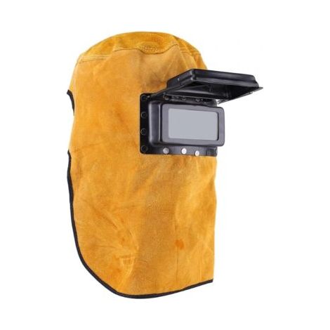 Masque de Soudage, Cagoule Soudure, Soudeur en Cuir Confortable, cCapuchon de Travail, Masque de Soudage Résistant à la Chaleur avec Lentille pour Protection Soudeur (1/5)