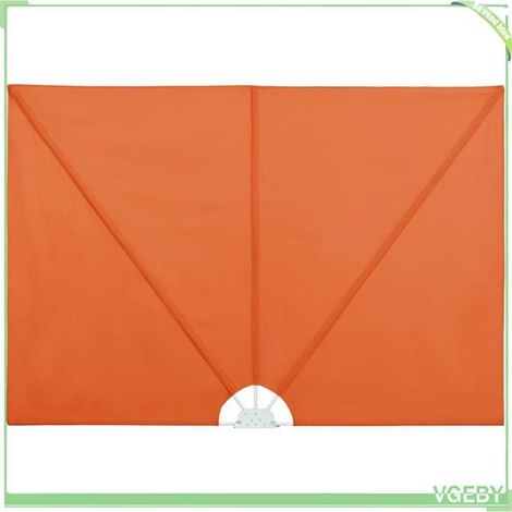 Auvent latéral pliable de terrasse - FAF EICY - 44574 - Terre cuite - 400 x 200 cm - Acier & polyester (1/5)