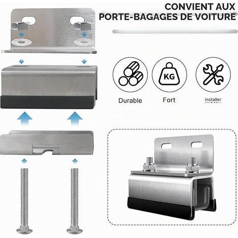 Van Roof Kit de montage,Rack de toit en acier inoxydable 304 pour Promaster Ducato Jumper Boxer Boxer Movano Citroën Solution pour panneaux solaires, terrasses de toit, auvents (1/3)