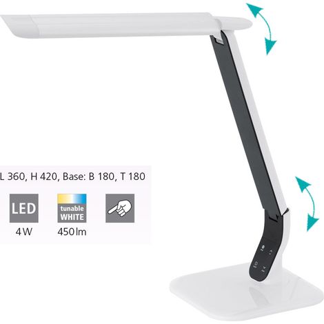 Lampada Da Tavolo Moderna Sellano Policarbonato Bianco Luce Led Integrato 4W (1/5)