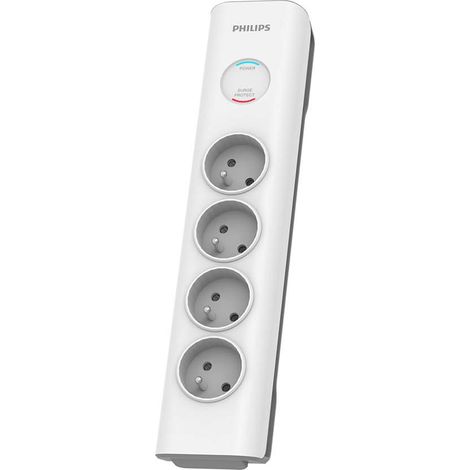 PHILIPS SPN7040WA/60 PROTECTION SURTENSION BLANC 4 SORTIE(S) CA 2 M PHIL-SPN7040WA/60