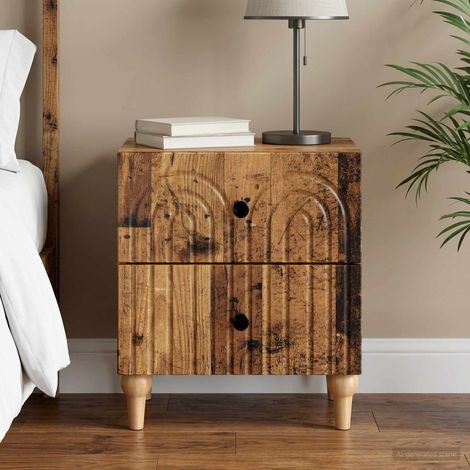 vidaXL Armadio da Notte con cassetto Legno antico 43 x 34,5 x 48 cm (1/5)