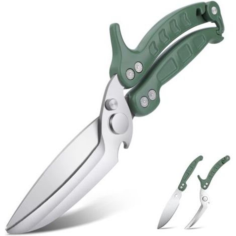Pair - Ciseaux à Volaille Détachables, Ciseaux de Cuisine à Dents de Requin, Ciseaux Cuisine Professionnel Multifonctions (1/5)