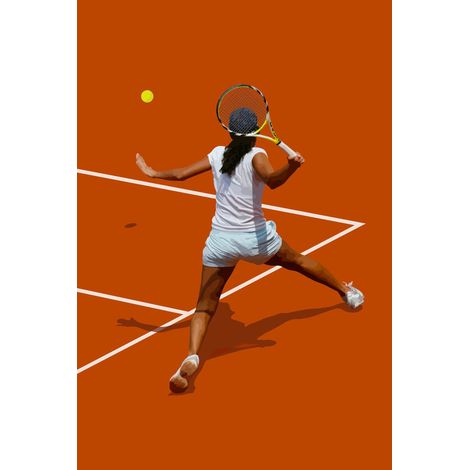 Tableau sur toile tennis 30x45 cm - Impression sur Toile Murale Décorative - Image imprimée en HD sur Toile - Toile sur Châssis en Bois FSC - Fabriqué en France (1/5)