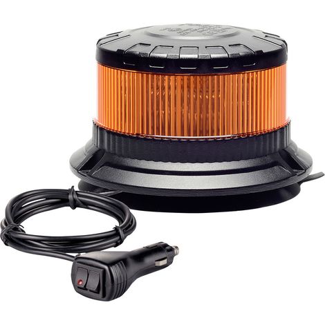 Berger & Schröter Rundumleuchte  SM828-HH 12 V über Steckernetzteil Festmontage, Magnetfuß Orange (1/5)