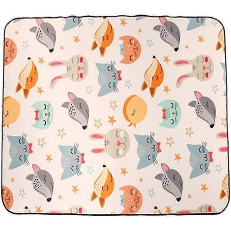 Couverture de plage pliable d'extérieur pour le camping, la randonnée, couverture de pique-nique surdimensionnée imperméable - Style 1 (1/5)