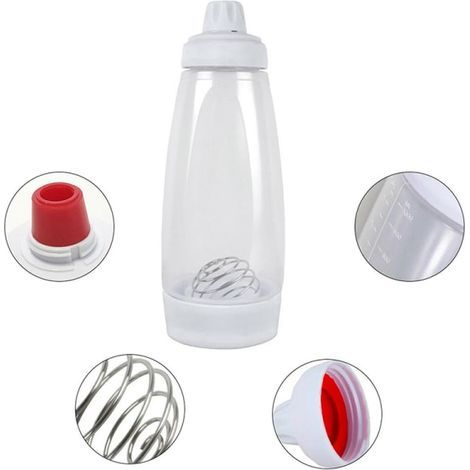 1000ml shaker bottle for cupcake, waffle and pancake batter (1/5)