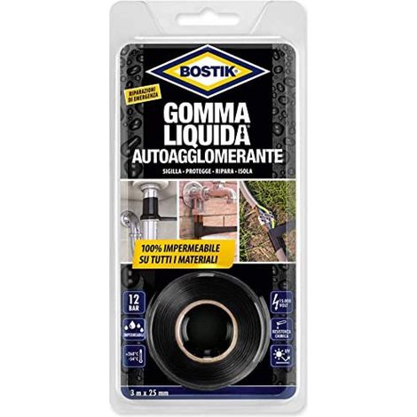 Gomma Liquida Bostik Nastro Autoagglomerante Cm 2 5 x 3 M Uhu Bison (1/4)
