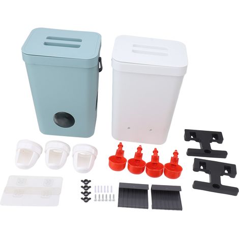 Distributeur d'eau et mangeoire automatique pour poulets et volailles (1/5)