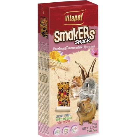 Vitapol Smakers pour rongeurs et lapins - Floral 80g