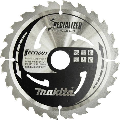 Makita B-64191 Lama circolare 190 x 30 x 1.45 mm Numero di denti: 24 1 pz.
