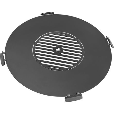 CookKing Stahl Grillplatte mit Grillrost Zubehör für Feuerschalen 78 cm