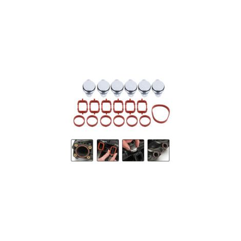 Kit de joints d'admission pour BMW 320d 330d 520d 525d 530d 730d 6 bouchons à volet tourbillonnant en aluminium Installation simple (1/5)
