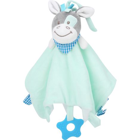 Couverture de sécurité pour bébé, anneau de dentition, couverture apaisante pour nourrisson, peluche, doudou 3 1 (1/5)