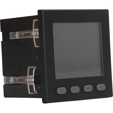 Schwarzes, intelligentes 3-Phasen-Spannungsmessgerät mit LCD-Anzeige, flammhemmendem ABS-Gehäuse, AC 220 V (1/5)