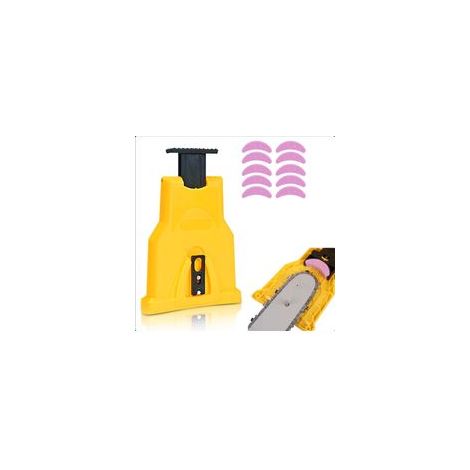 Affuteuse de Chaine Tronconneuse, Kit Affutage Chaine Tronçonneuse, Affûteur Portable Tronçonneuse avec 10 Pierres, Woodworking Quick Tools for Lumberjacks (1/5)